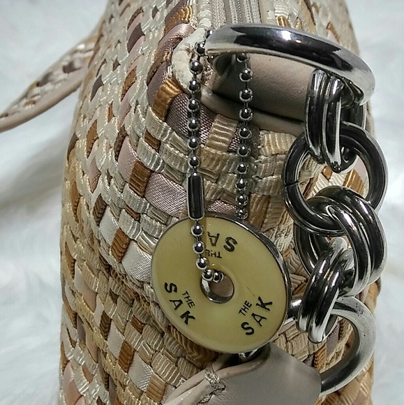 The Sak Gold and Tan Woven Handbag - Picture 8 of 8